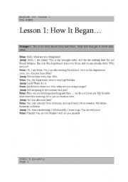 English worksheet: How it began