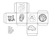 English Worksheet: toys and colors