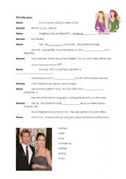 English Worksheet: Gossip! Slang and colloquialisms for stages of a relationship 