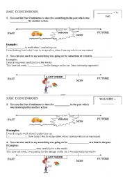 English Worksheet: Past Continuous grammar sheet