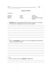 English Worksheet: Antigone Review Packet