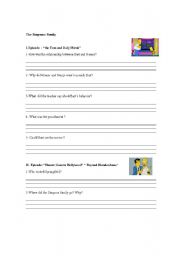 English worksheet: The Simpsons Family