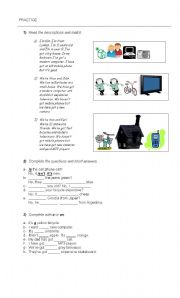 English worksheet: practice worksheet