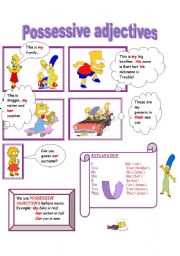 English Worksheet: possessive adjectives