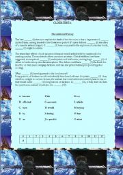 English worksheet: The Asteroid Theory - cloze test
