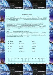 English Worksheet: The Asteroid Theory - cloze test