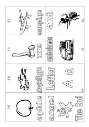 English worksheet: Letter A vocabulary Book