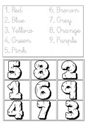 English Worksheet: COLOURS