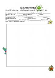 English Worksheet: My Monster 