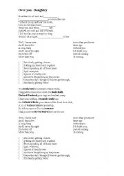 English worksheet: Daugtry-over you
