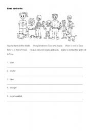 English Worksheet: SUPERLATVIE COMPARTIVE