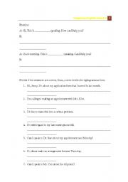 English Worksheet: Telephone English