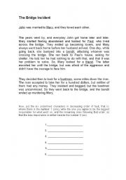 English worksheet: The Bridge Incident