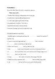 English Worksheet: Used to