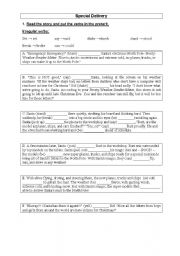 English worksheet: Special delivery