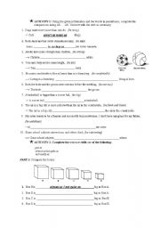 English Worksheet: COMPARISONS with different form and ANSWERS