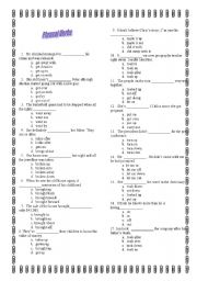 English Worksheet: Phrasal verbs