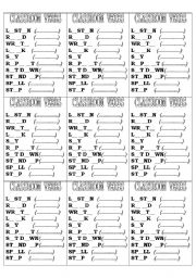 CLASSROOM VERBS - fill in missing letters