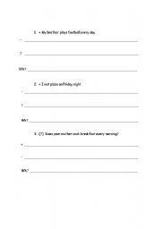 English worksheet: present simple