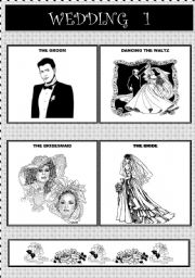 English Worksheet: WEDDING Actions - Flash Cards