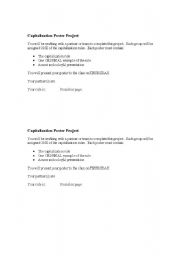 English Worksheet: Capitalization Bellringer