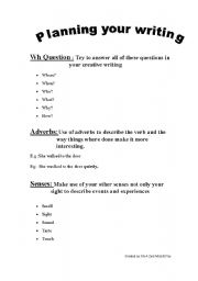 English worksheet: Essay planning