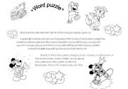 English worksheet: word puzzle