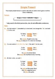 English worksheet: Simple Present