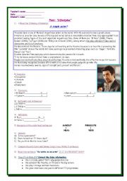 English Worksheet: Ricardo Darin/ Reading Comprehension