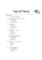 English worksheet: Taxi of terror test