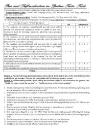 English Worksheet: Peer and Self-Evaluation Tool for an Oral Presentation