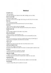 English Worksheet: idioms