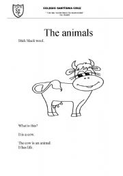 English worksheet: animals