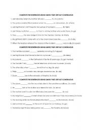 English Worksheet: simple past or past continuous