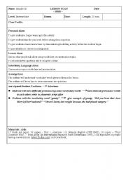 English worksheet: Lesson Plan: Skills - Introducing Conversation Topics