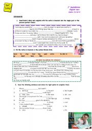 English Worksheet: grammar and vocabulary test 