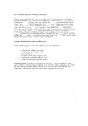 English Worksheet: past simple and continuous