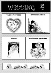 English Worksheet: Wedding actions part IV  - flashcards