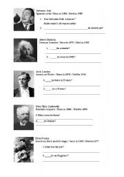 English Worksheet: was-were  worksheets