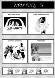 English Worksheet: Wedding Actions Part V - flashcards