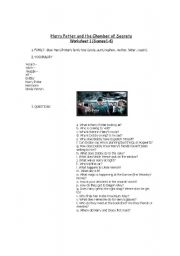 English worksheet: Harry Potter and the Chamber of secrets