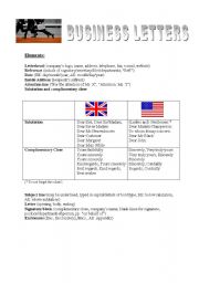 English Worksheet: Elements of Business Letters