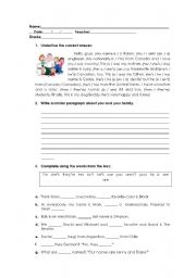 English Worksheet: To be and Possessives 