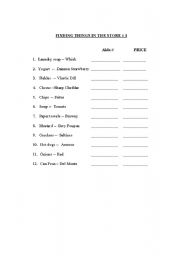 English Worksheet: Store 2