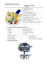 English Worksheet: FAMILY