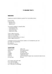 English Worksheet: Review