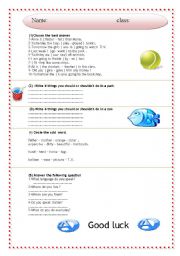 English Worksheet: test , quiz , activity . it is for beginners