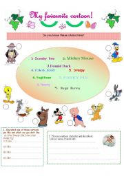 English Worksheet: Cartoons