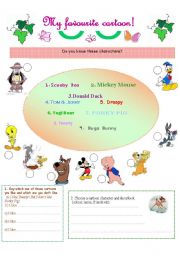 English Worksheet: Cartoons