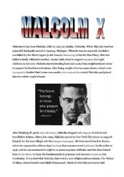 English Worksheet: Malcolm X